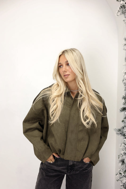 Olive Ridge Suede Zip