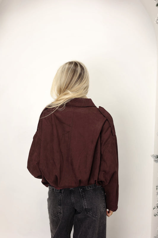 Merlot Suede Zip