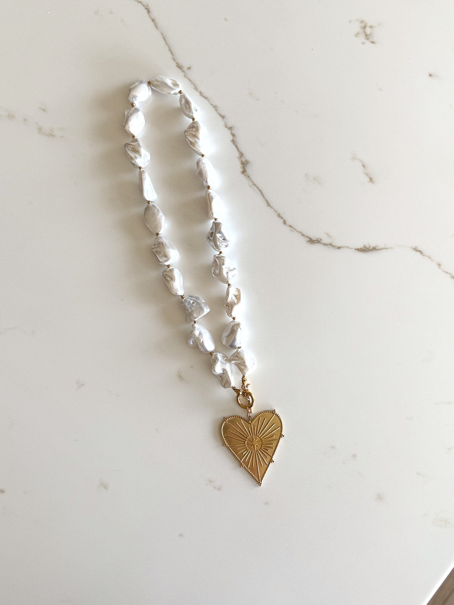 Golden Hour Pearl Necklace