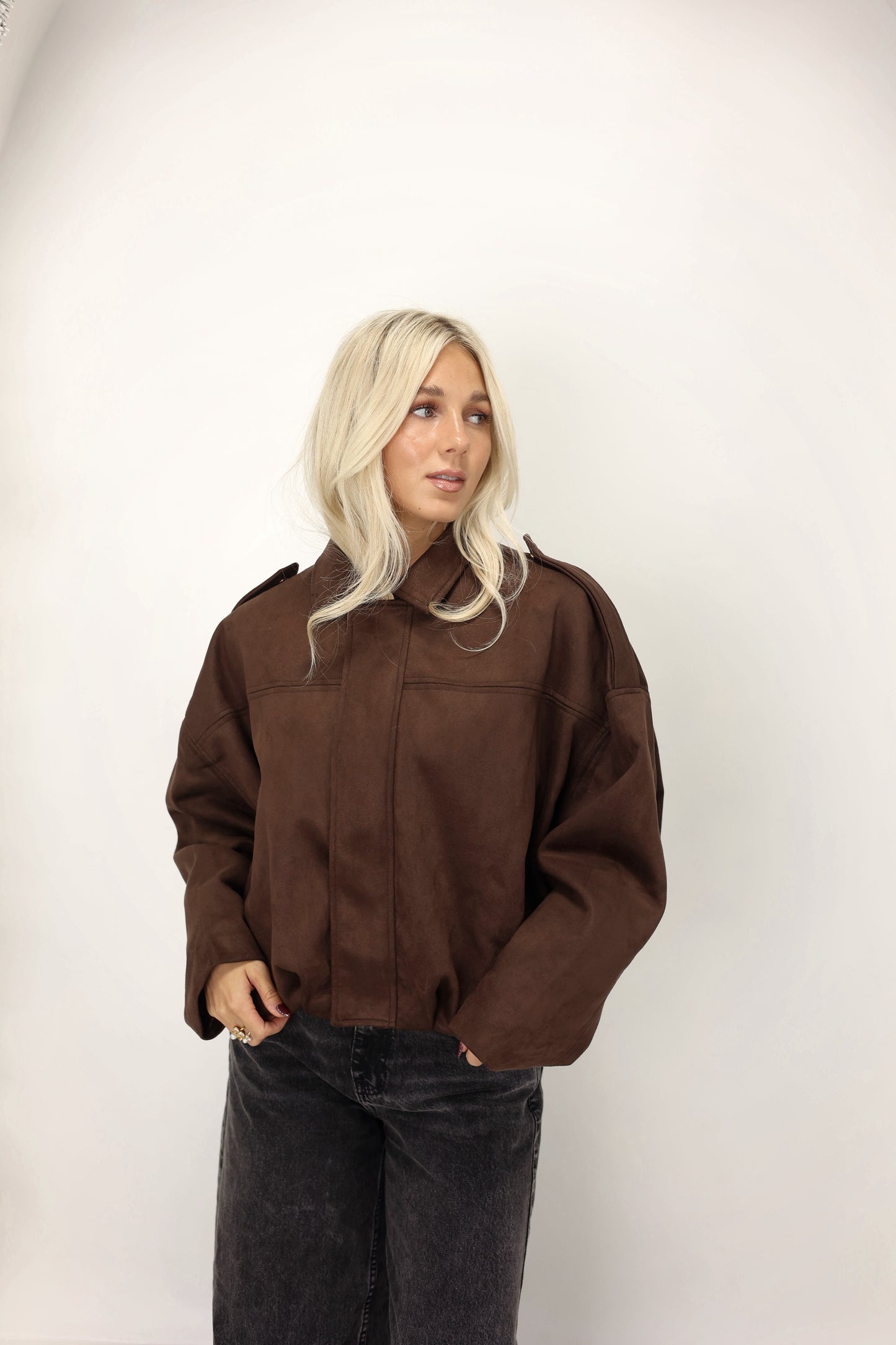 Dark Roast Suede Zip