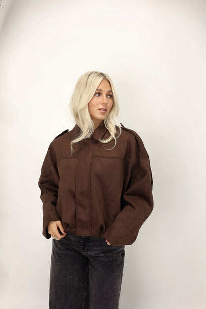 Dark Roast Suede Zip