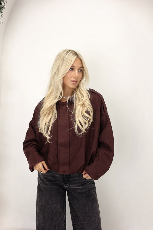 Merlot Suede Zip