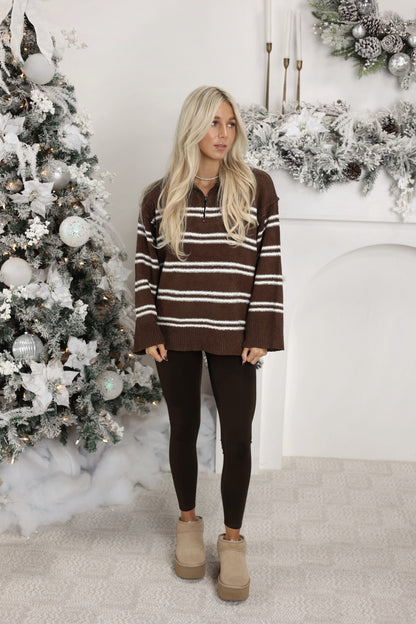 Oatmeal Half-Zip Sweater