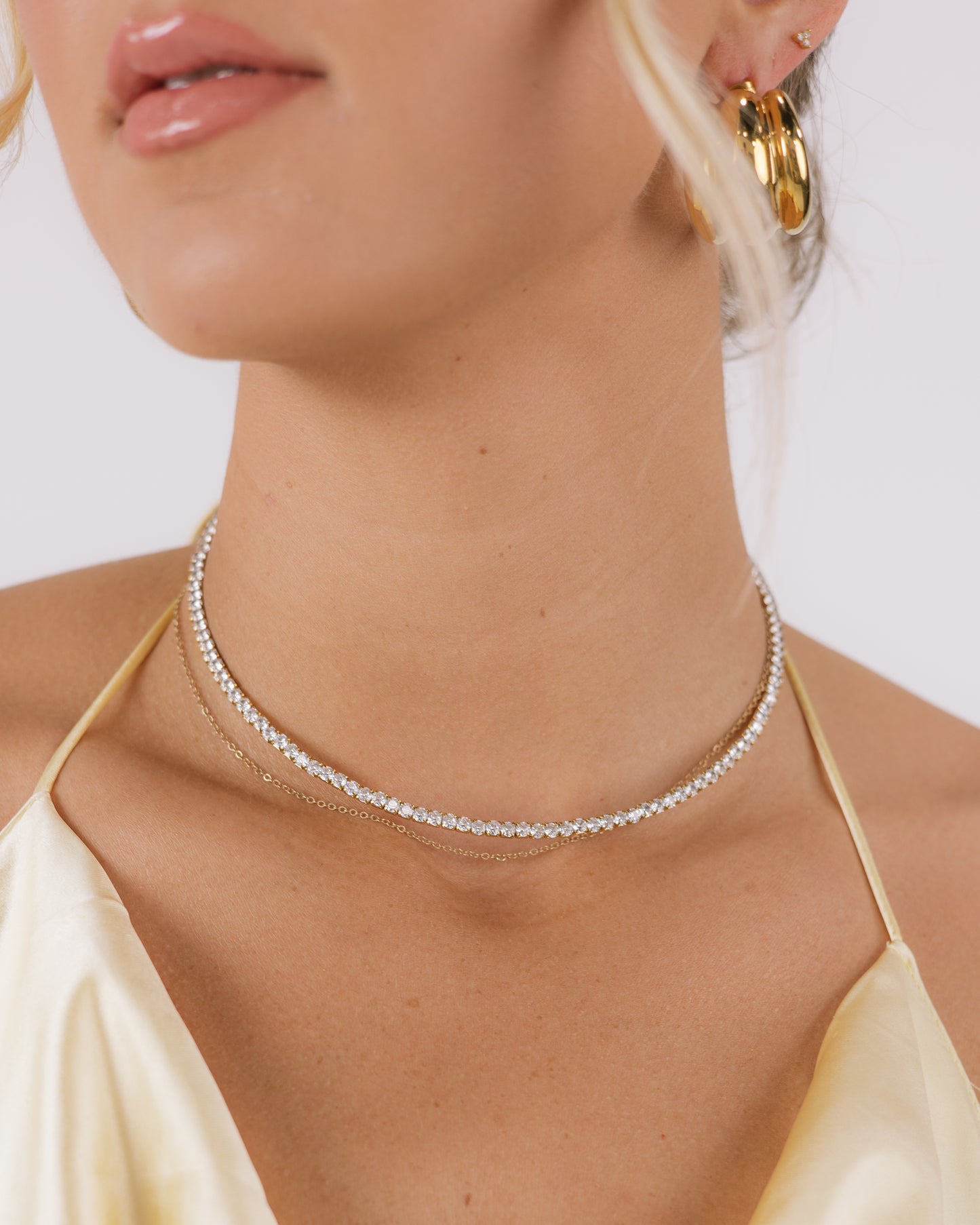 Halo Tennis Necklace
