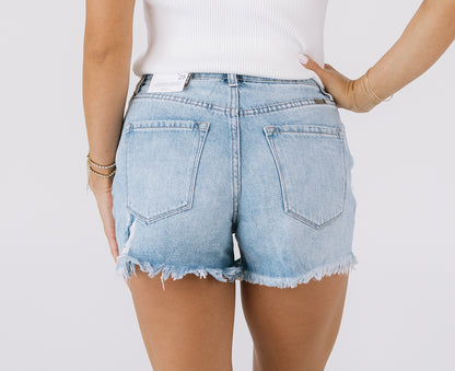 Raw Hem Denim Shorts