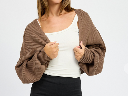 Chestnut Shrug Sweater