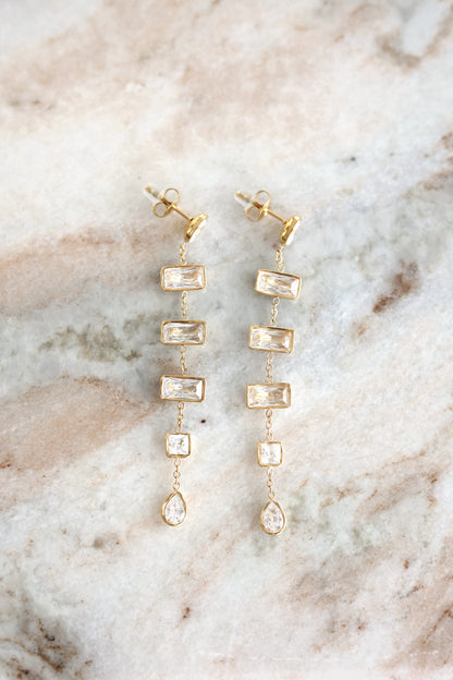 Iced Champagne Earrings
