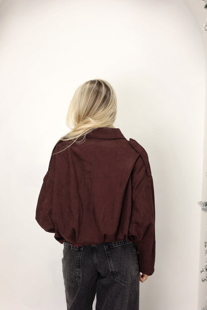 Merlot Suede Zip
