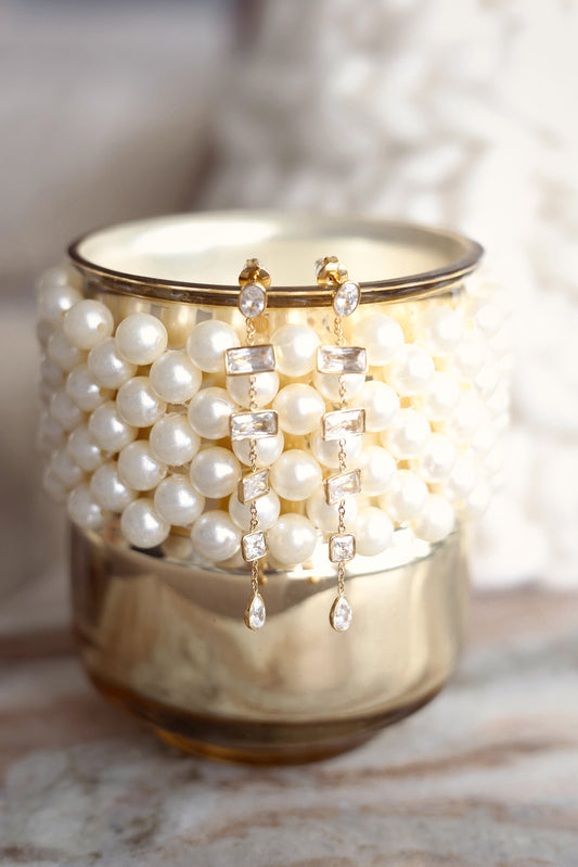 Iced Champagne Earrings