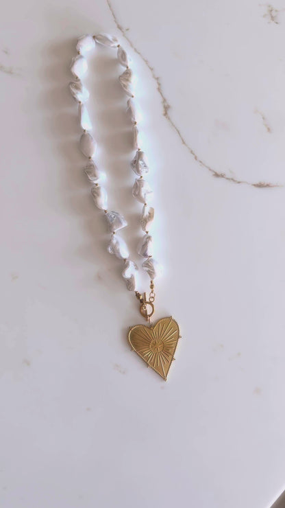 Golden Hour Pearl Necklace